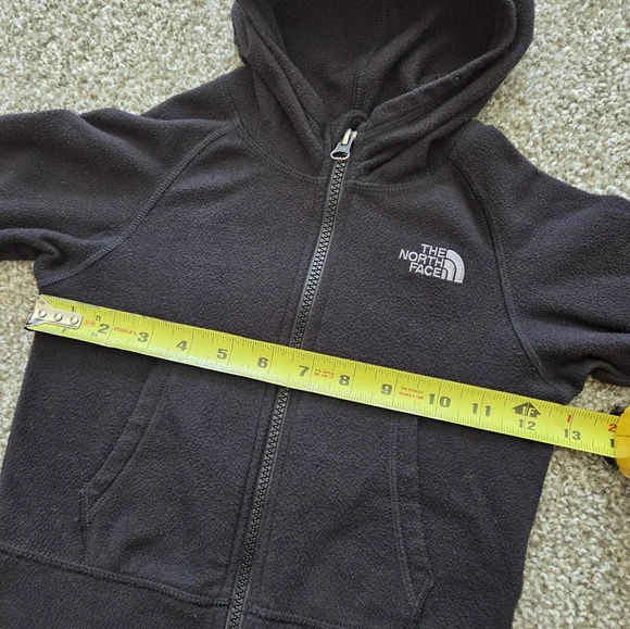 The North Face Kids Toddler Black Fleece Full Zip Hooded Jacket 2T Sweater Warm - Picture 9 of 9
